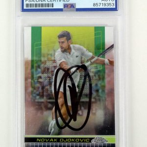 Novak Djokovic Tennis Signed Autograph 2024 Topps Chrome Auto Card With PSA/DNA COA B