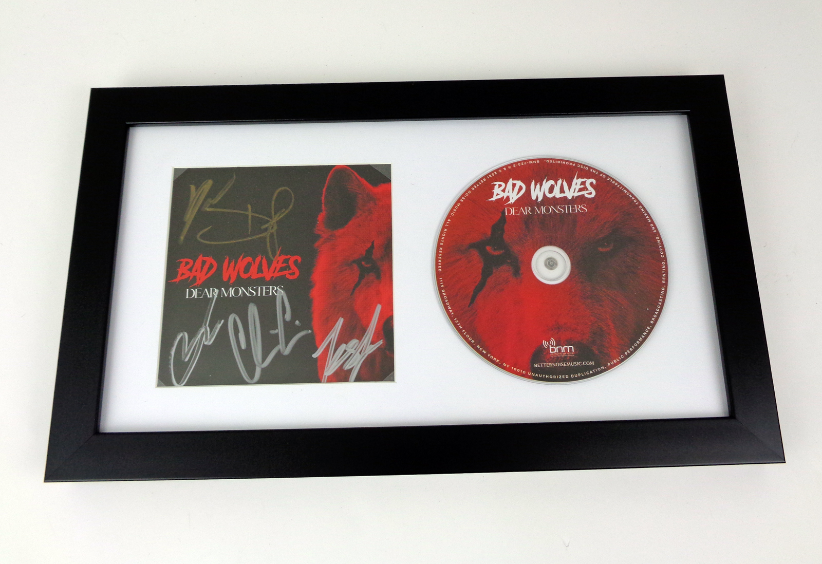 Bad Wolves Band Signed Autograph Dear Monsters CD Framed With PSA/DNA COA