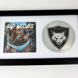 Bad Wolves Band Signed Autograph Nation CD Framed With PSA/DNA COA