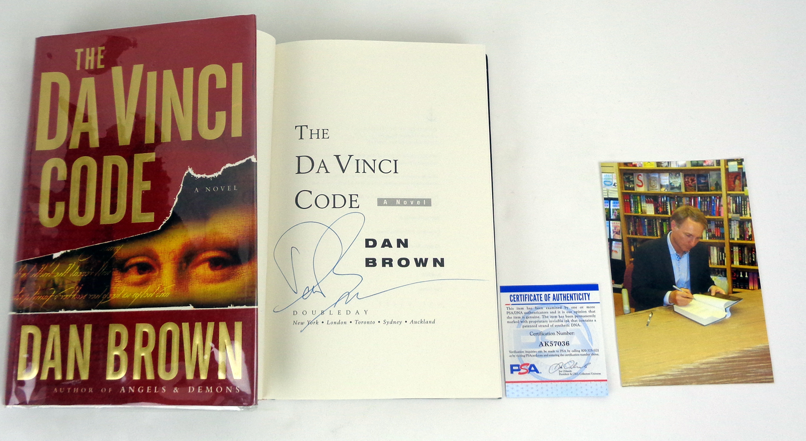 Dan Brown Signed Autograph The Da Vinci Code Book 1st Edition With PSA/DNA COA