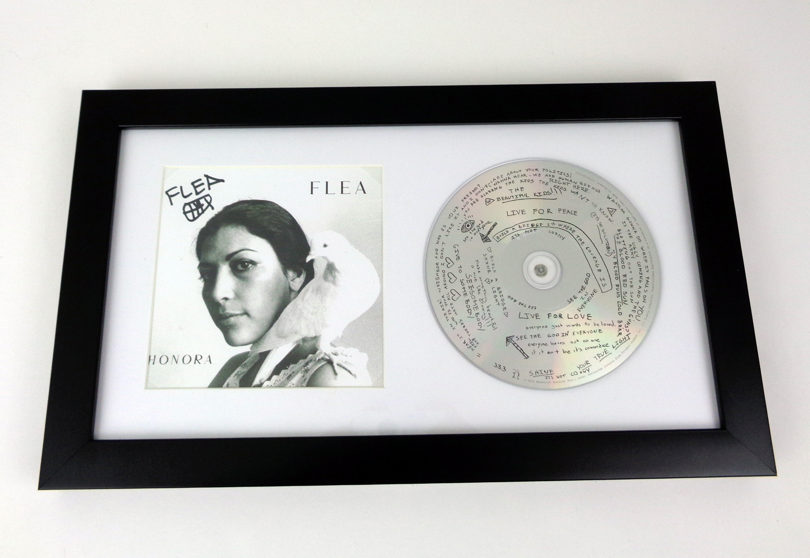 Flea RHCP Red Hot Chili Peppers Signed Autograph Honora CD Framed With PSA/DNA COA