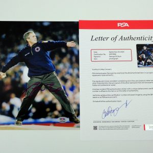 President George W Bush Signed Autograph World Series First Pitch 8x10 Photo With PSA/DNA COA