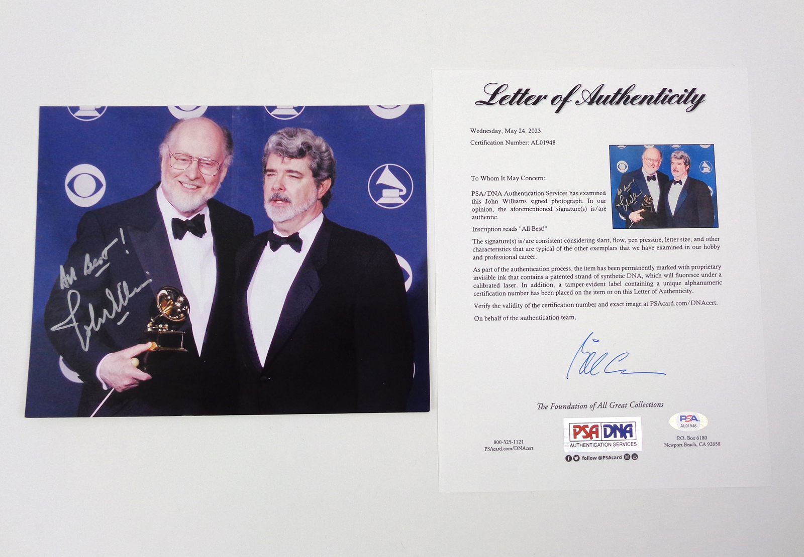 John Williams Star Wars Jaws Composer Signed Autograph 8x10 Photo With PSA/DNA COA A