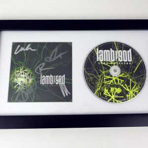 Lamb of God Band Signed Autograph Into Oblivion CD Framed With PSA/DNA COA B
