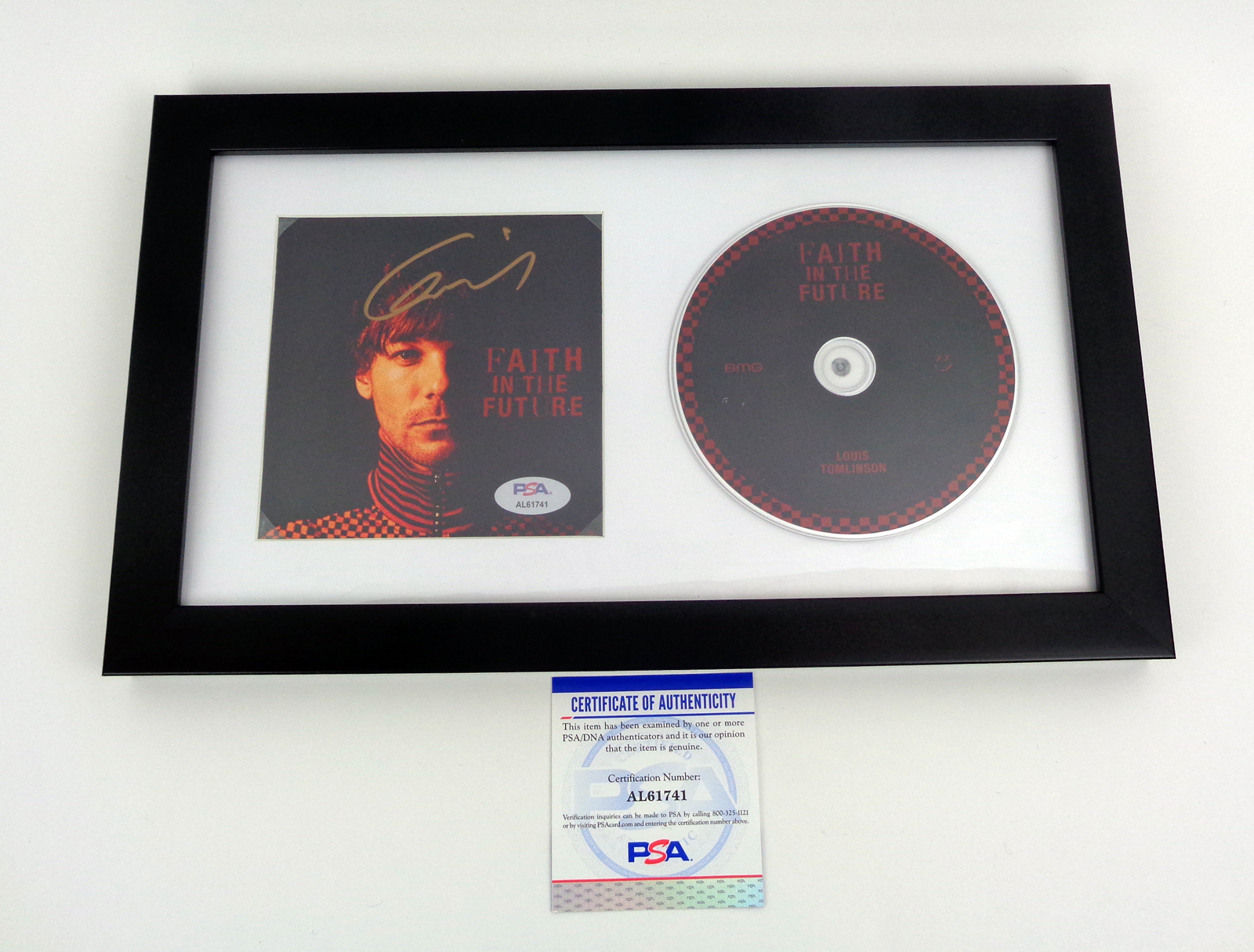 Louis Tomlinson Signed Autograph Faith In The Future CD Framed With PSA/DNA COA C