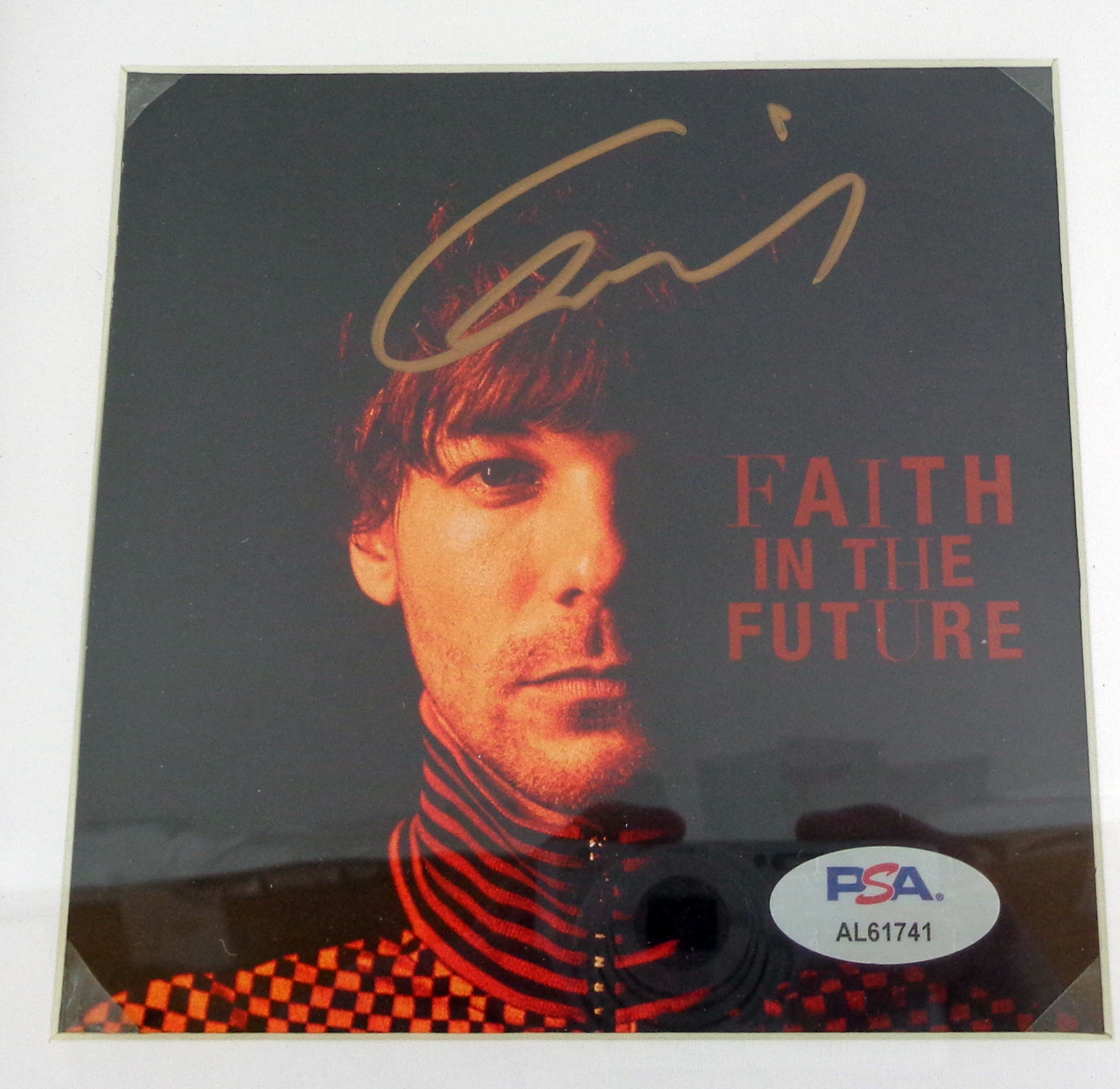Louis Tomlinson Signed Autograph Faith In The Future CD Framed With PSA/DNA COA C