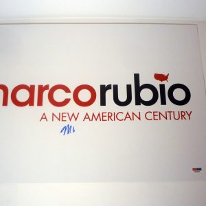 Marco Rubio For President 2016 2028 Signed Autograph Campaign Rally Poster Sign With PSA/DNA COA