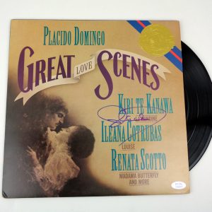 Placido Domingo Signed Autograph Great Love Scenes Vinyl Record Album With PSA/DNA COA