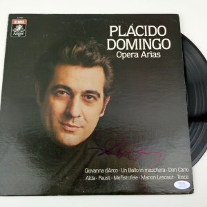 Placido Domingo Signed Autograph Opera Arias Vinyl Record Album With PSA/DNA COA