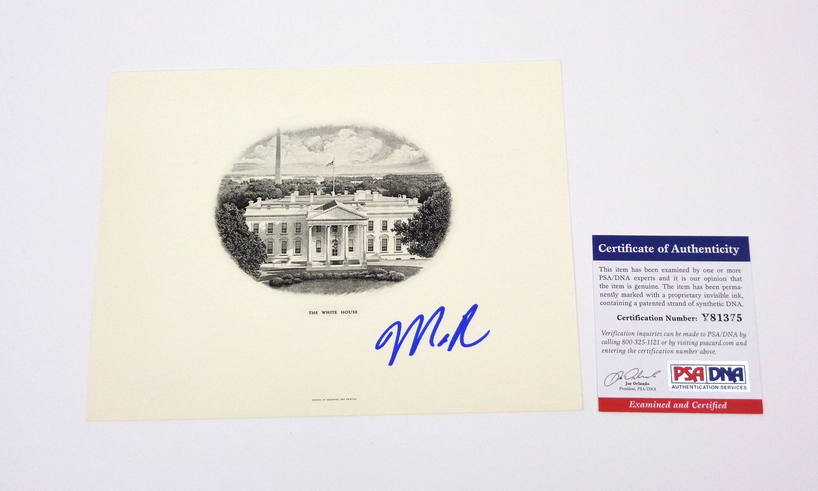 Marco Rubio Senator Signed Autograph White House Engraving With PSA/DNA COA