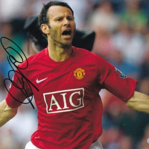 Ryan Giggs Manchester United World Cup Signed Autograph 8x10 Photo With PSA/DNA COA B
