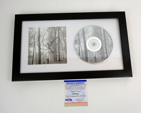 Taylor Swift Signed Folklore CD, Framed, with PSA/DNA COA