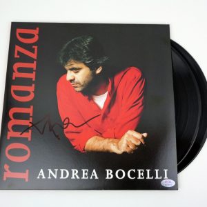 Andrea Bocelli Signed Autograph Romanza Vinyl Record Album With PSA/DNA COA
