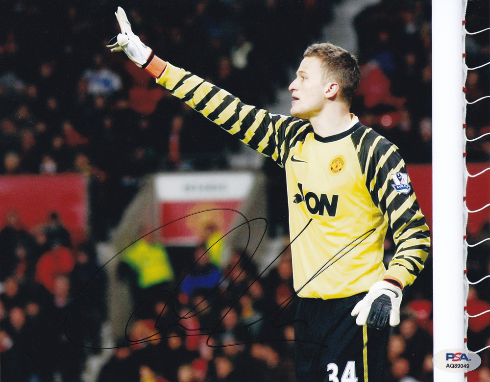 Anders Lindegaard Man United World Cup Signed Autograph 8x10 Photo With PSA/DNA COA B