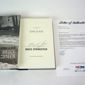 Bruce Springsteen The Boss Signed Autograph Born To Run Book With PSA/DNA COA