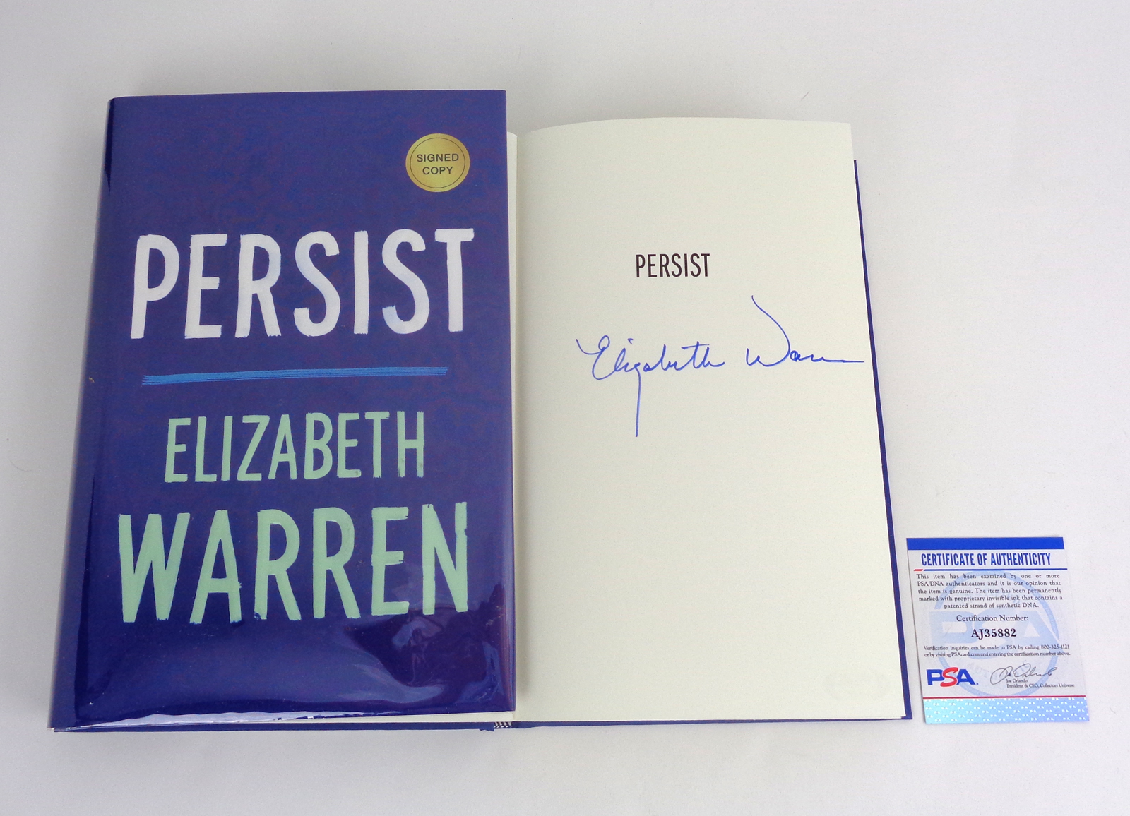 Elizabeth Warren 2020 Signed Autograph Persist 1st Edition Book With PSA/DNA COA