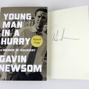 Gavin Newsom 2028 Signed Autograph Young Man In A Hurry Book With PSA/DNA COA B