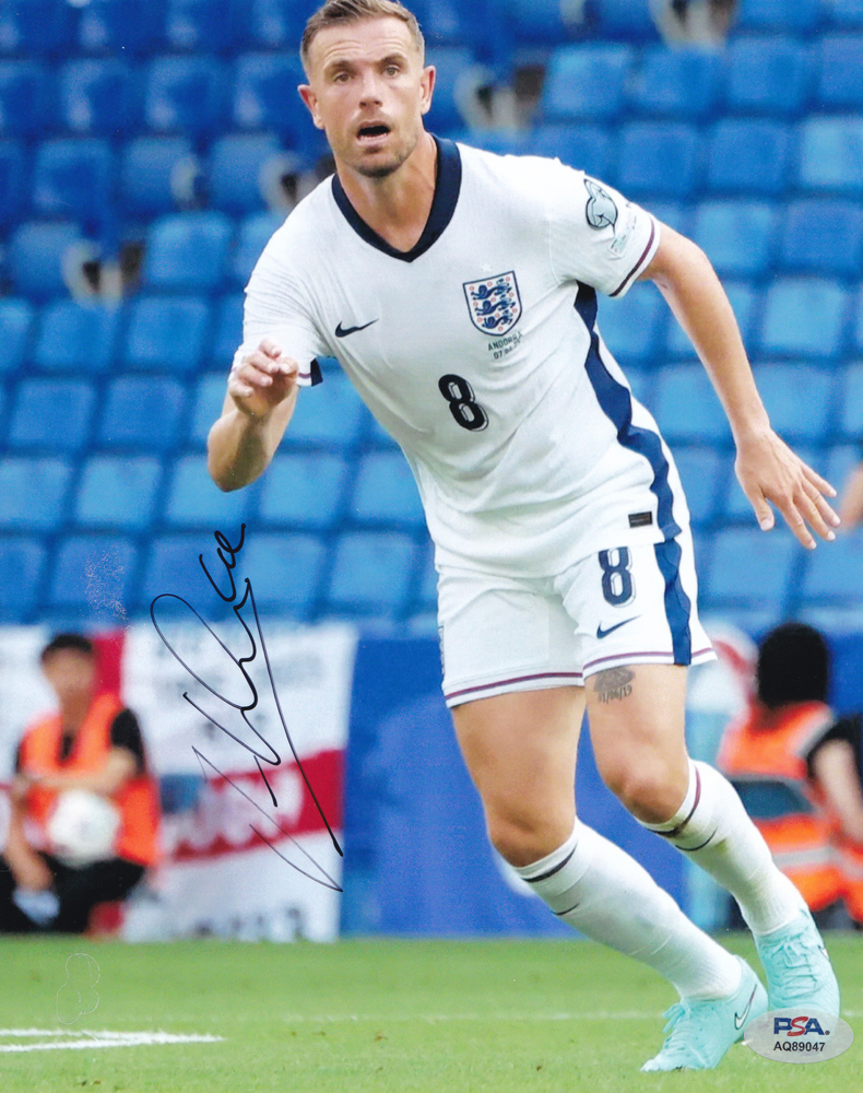 Jordan Henderson Liverpool England World Cup Signed Autograph 8x10 Photo With PSA/DNA COA B