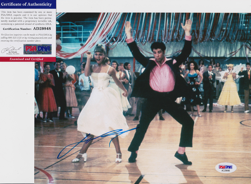 John Travolta Grease Signed Autograph 8x10 Photo With PSA/DNA COA B