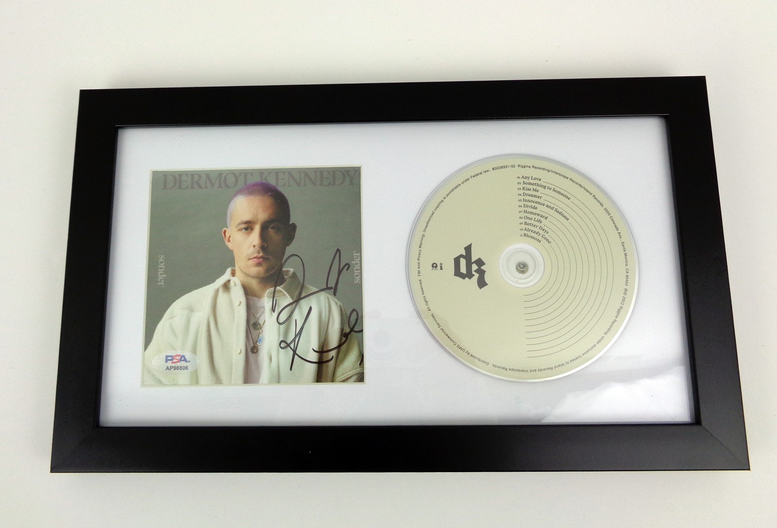 Dermot Kennedy Signed Autograph Sonder CD Framed With PSA/DNA COA B (Copy)