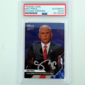 Mike Pence Vice President Signed Auto 2020 Topps Now Fly Card With PSA/DNA COA