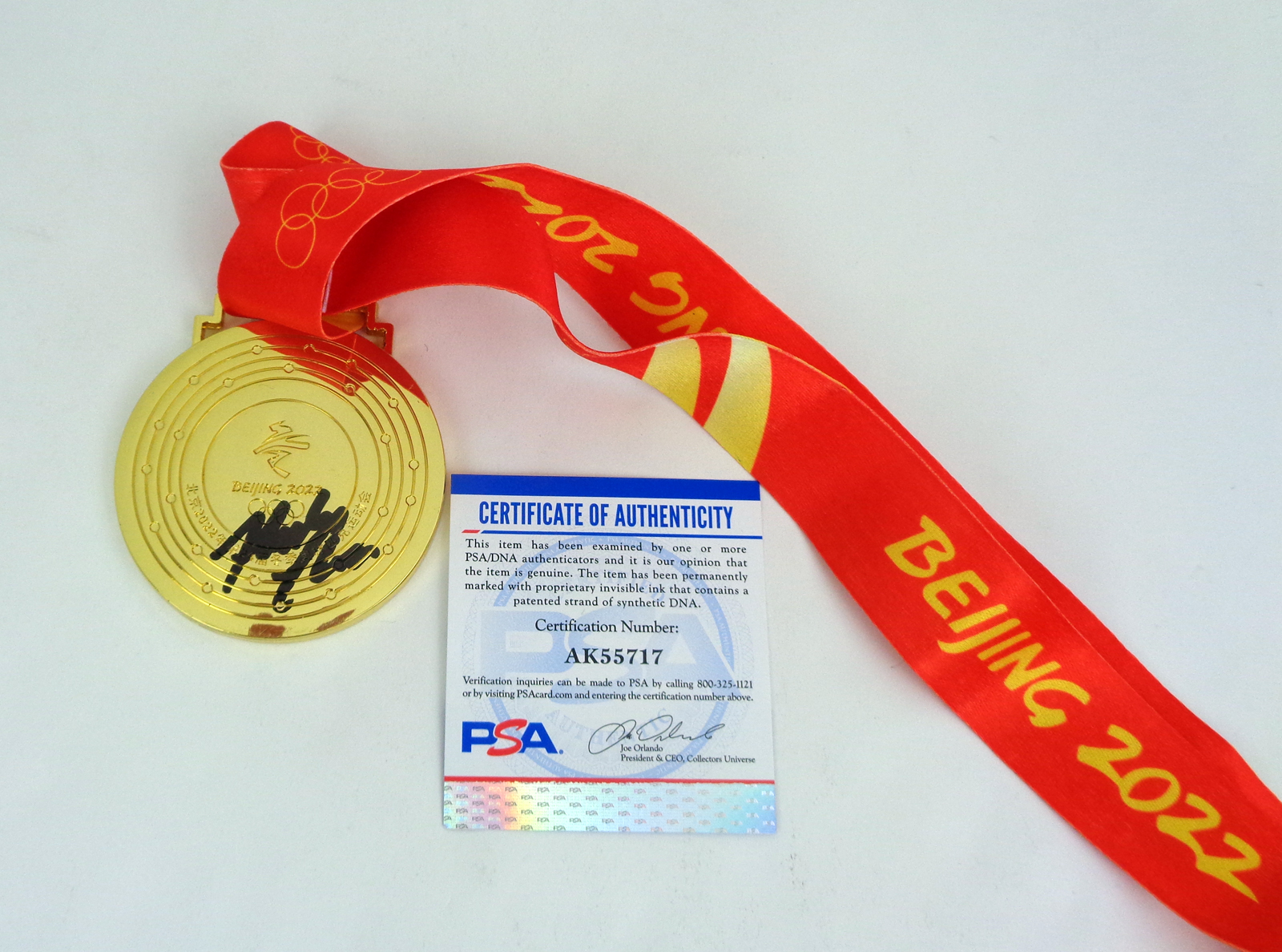 Nathan Chen 2022 Olympics Signed Autograph Gold Medal With PSA/DNA COA