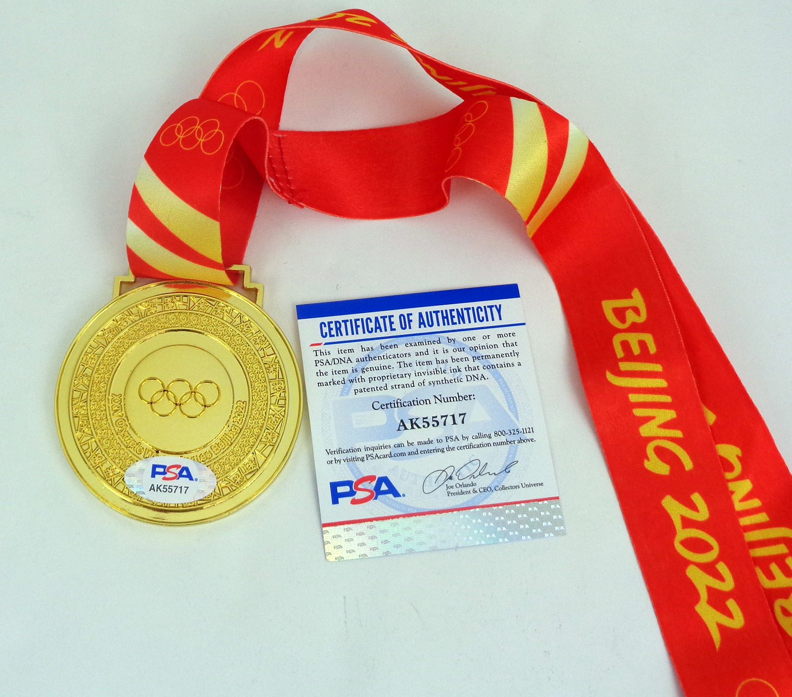 Nathan Chen 2022 Olympics Signed Autograph Gold Medal With PSA/DNA COA
