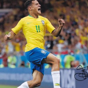 Philippe Coutinho Brazil World Cup Signed Autograph 8x10 Photo With PSA/DNA COA B