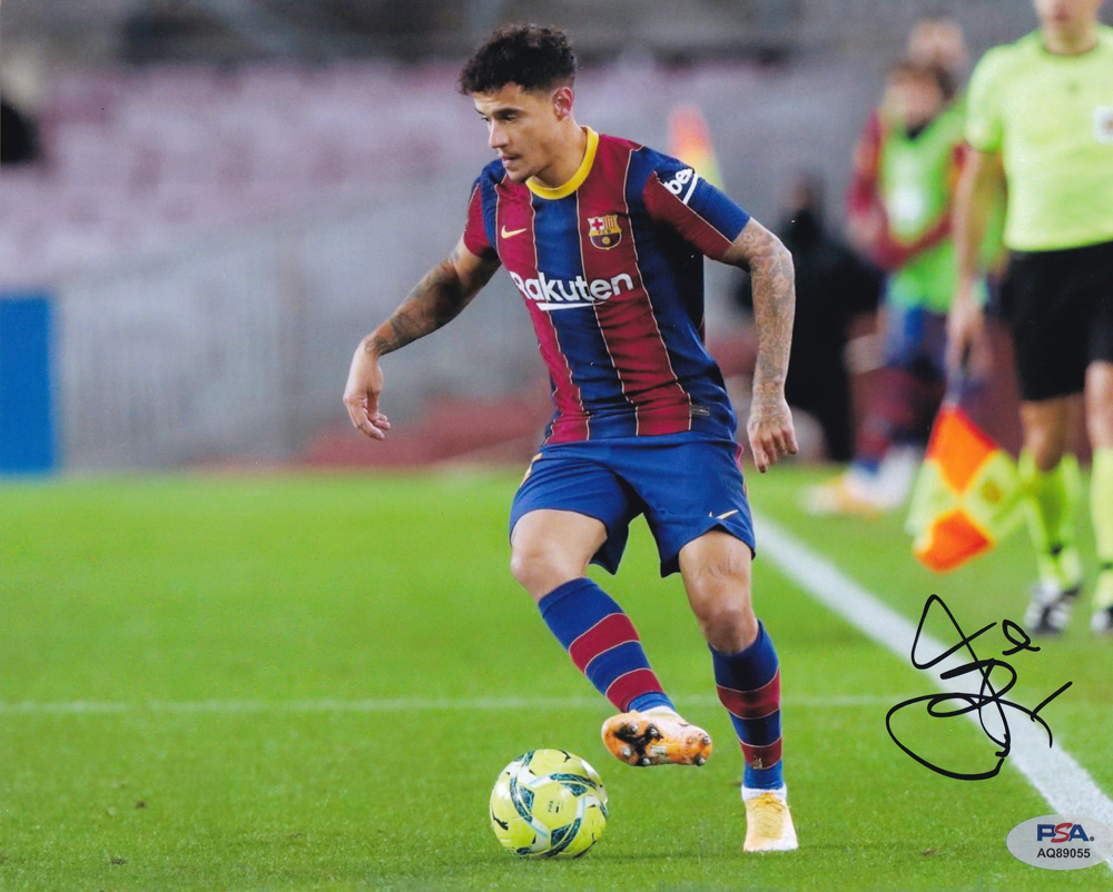 Philippe Coutinho Brazil World Cup Signed Autograph 8x10 Photo With PSA/DNA COA B