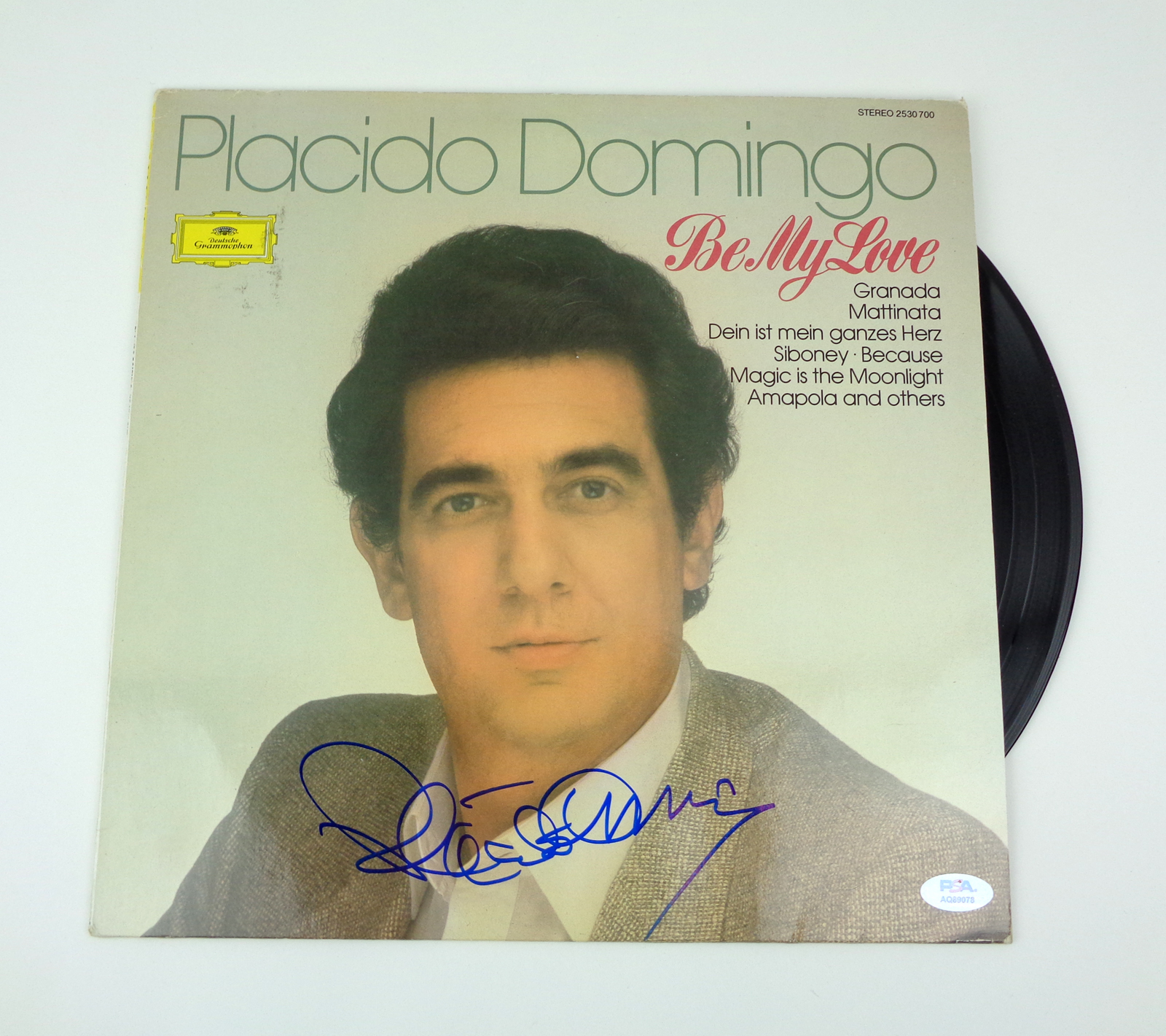 Placido Domingo Signed Autograph Be My Love Vinyl Record Album With PSA/DNA COA