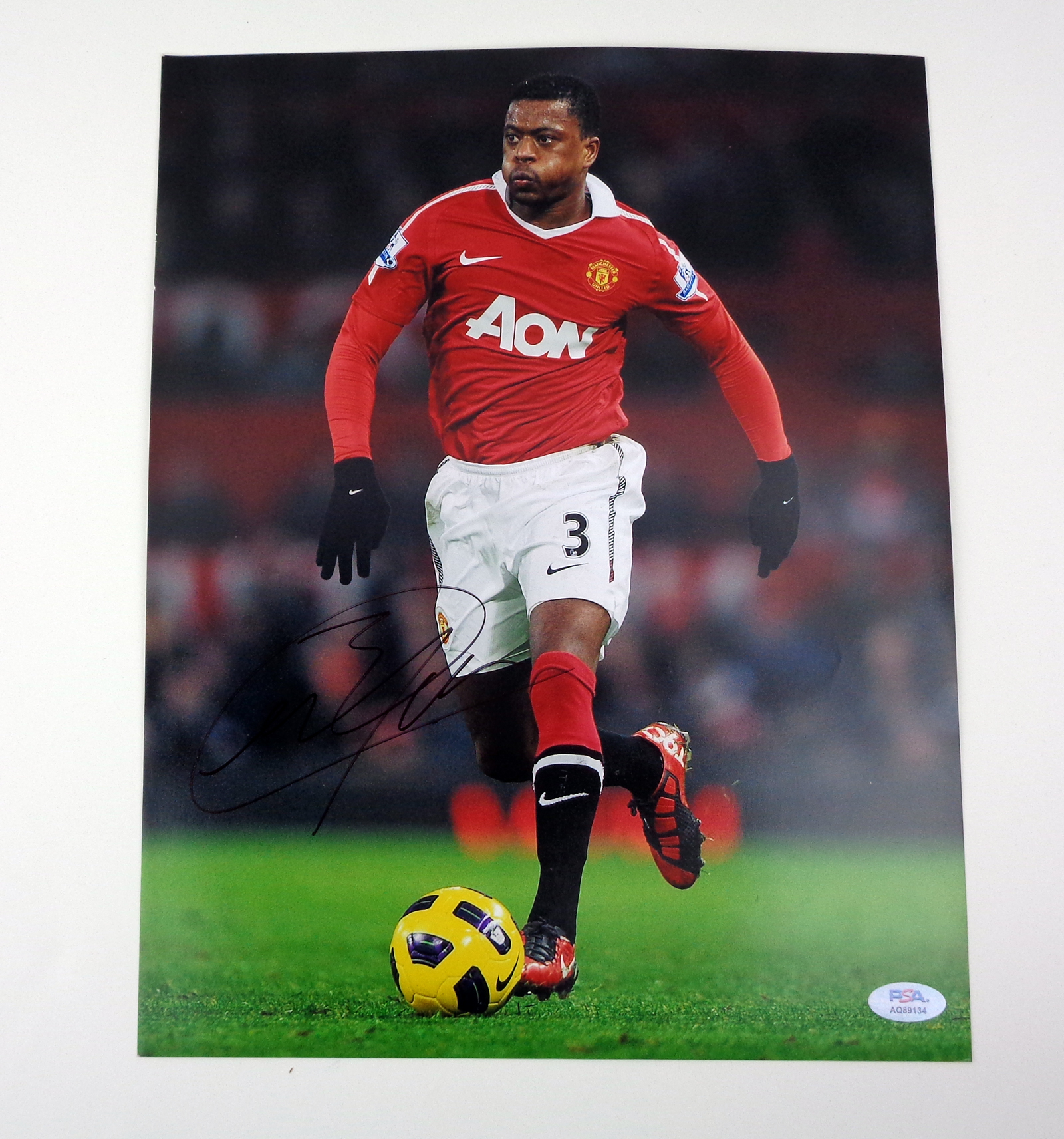 Patrice Evra Man United France World Cup Signed Autograph 11x14 Photo With PSA/DNA COA D