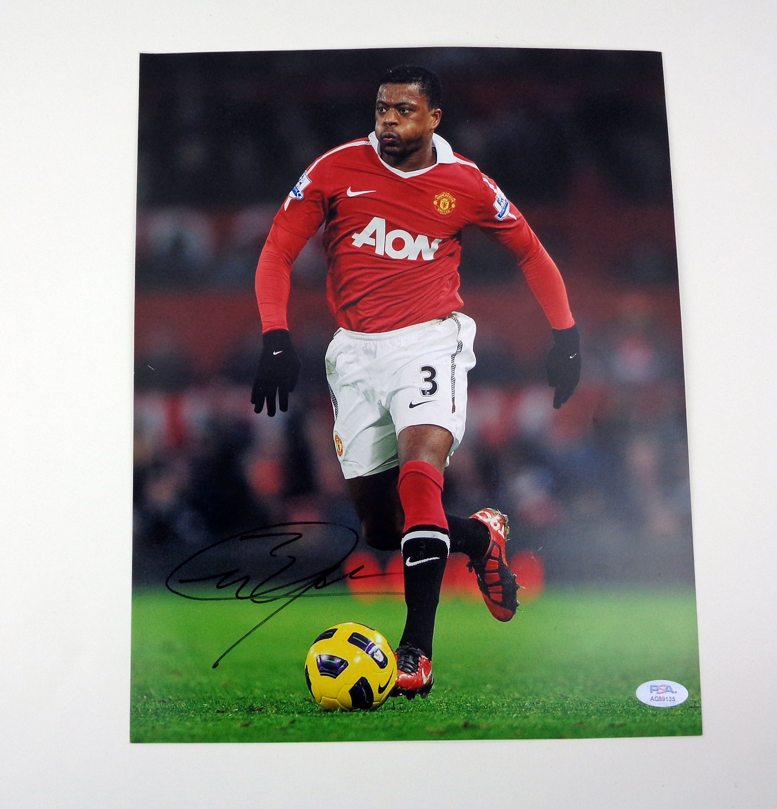 Patrice Evra Man United France World Cup Signed Autograph 11x14 Photo With PSA/DNA COA D