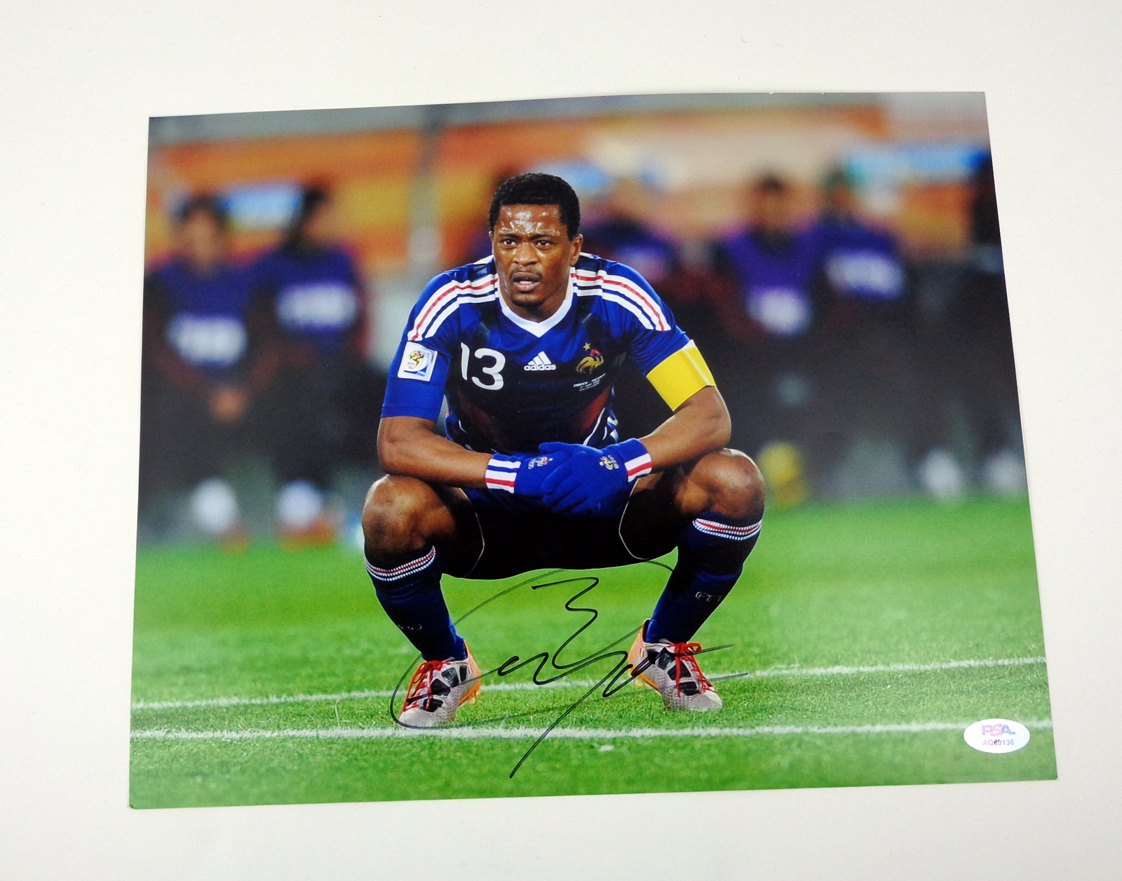 Patrice Evra Man United France World Cup Signed Autograph 11x14 Photo With PSA/DNA COA D