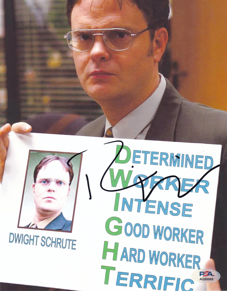 Rainn Wilson Dwight Schrute The Office Signed Autograph 8x10 Photo With PSA/DNA COA