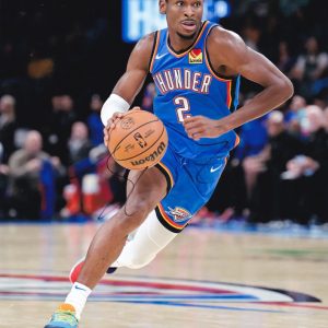 Shai Gilgeous-Alexander SGA OKC Thunder Signed Autograph 8x10 Photo With PSA/DNA COA D