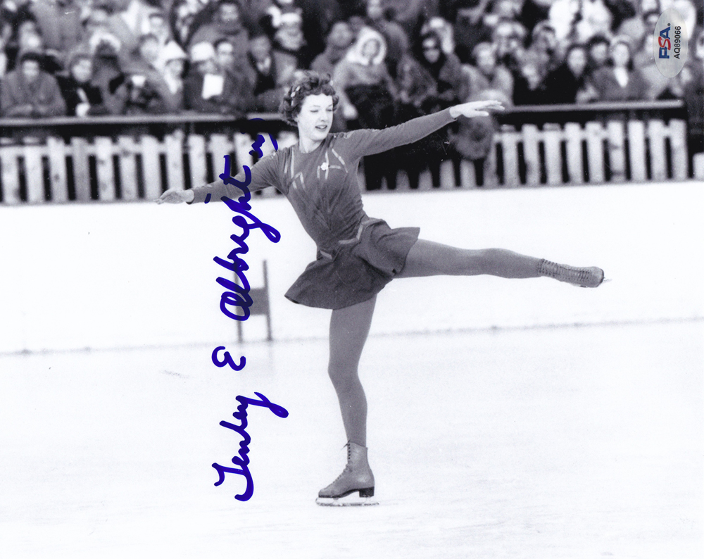 Tenley Albright 1956 Olympics Gold Figure Skating Signed 8x10 Photo With PSA/DNA COA