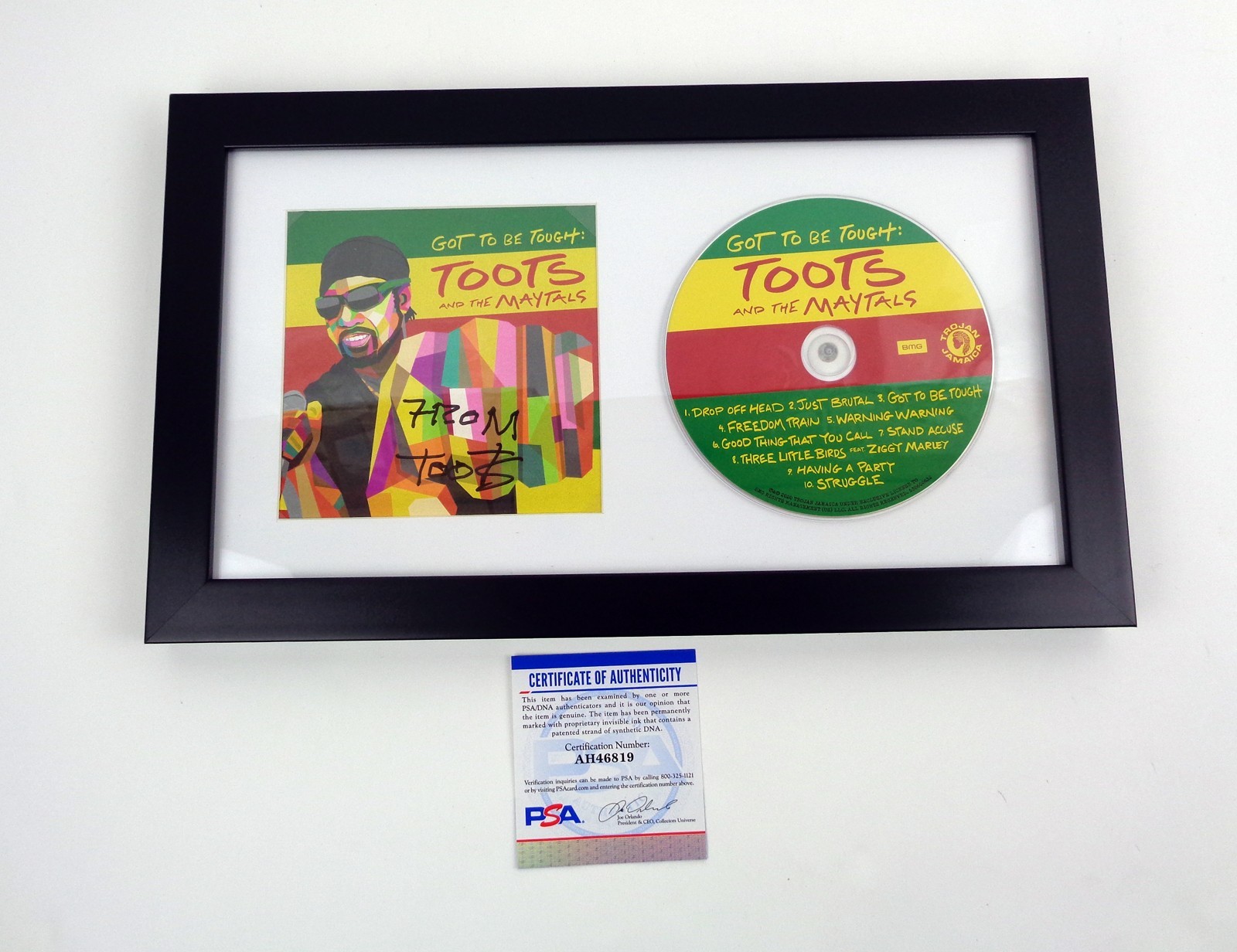 Toots & The Maytals Signed Autograph Got To Be Tough CD Framed With PSA/DNA COA B