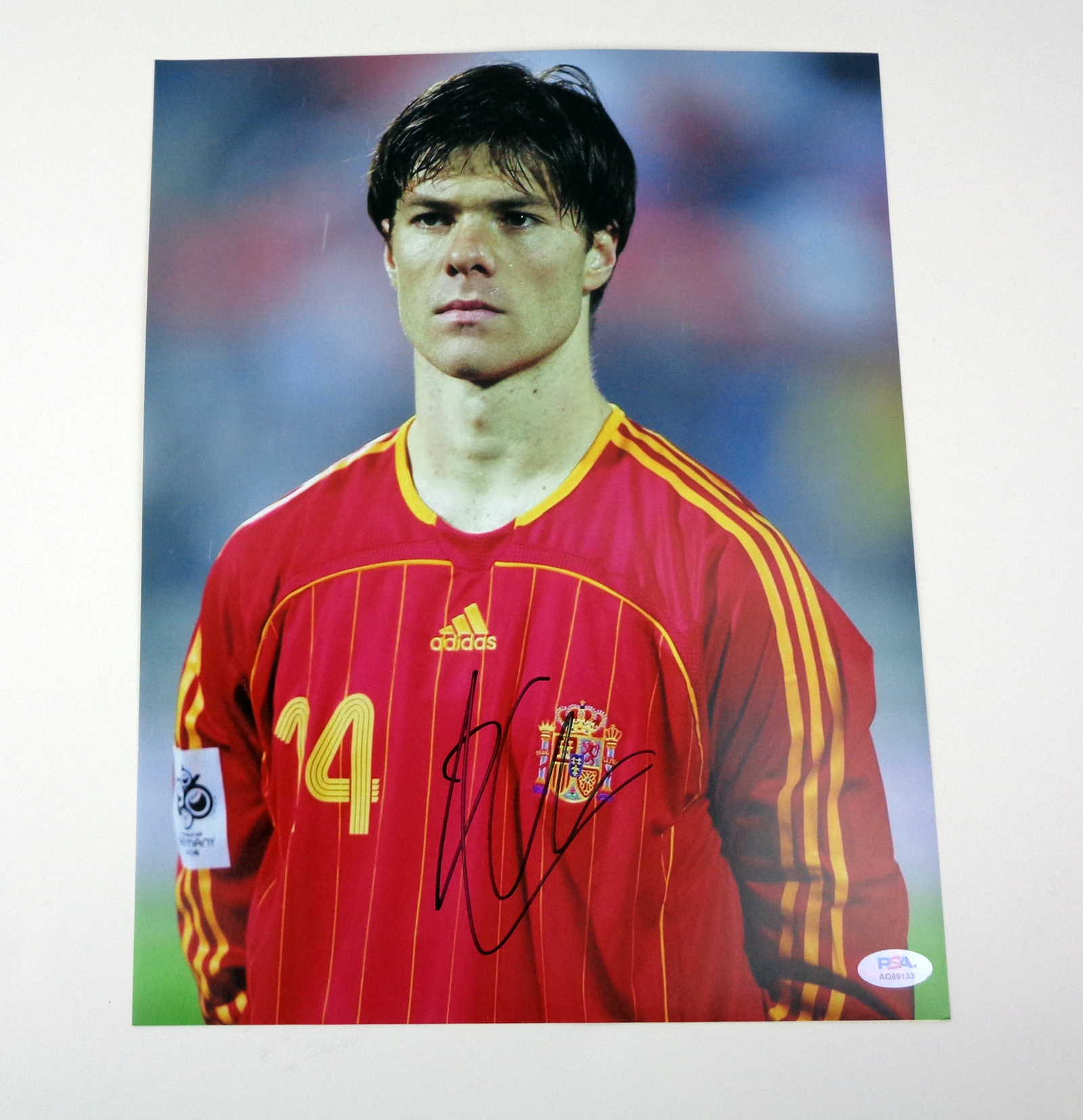 Xabi Alonso Spain World Cup Signed Autograph 11x14 Photo With PSA/DNA COA C