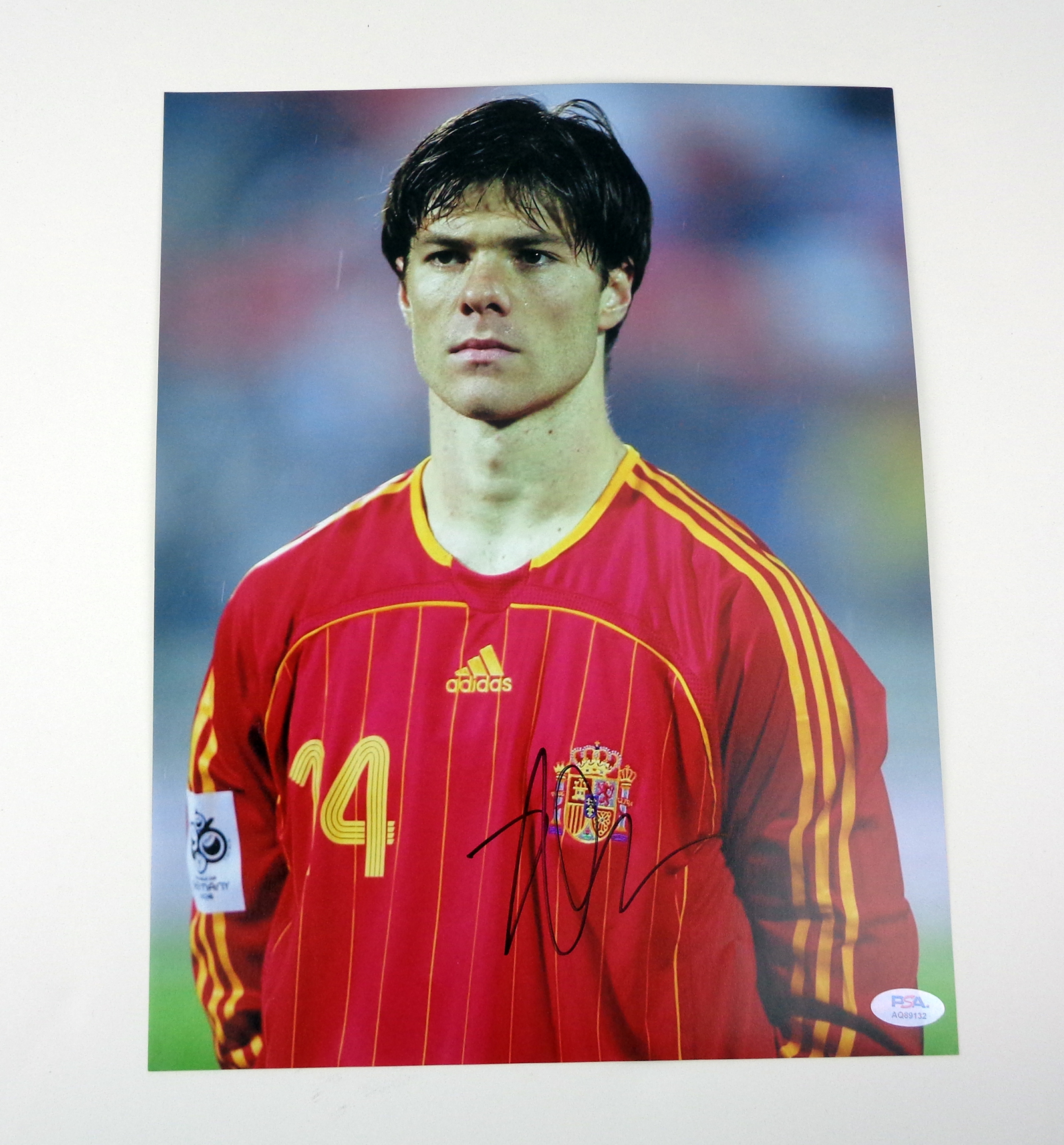 Xabi Alonso Spain World Cup Signed Autograph 11x14 Photo With PSA/DNA COA C