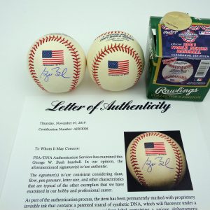 President George W Bush Signed Autographed 2001 World Series 1st Pitch Baseball With PSA/DNA COA