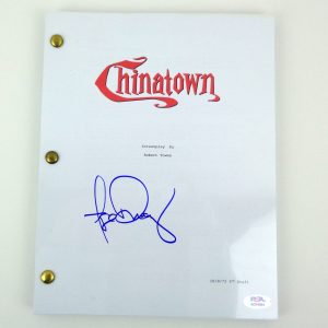 Faye Dunaway Signed Autograph Chinatown Movie Script With PSA/DNA COA