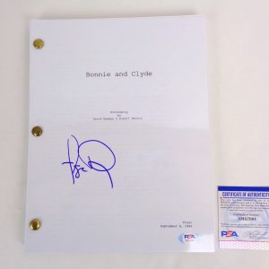 Faye Dunaway Signed Autograph Bonnie & Clyde Movie Script With PSA/DNA COA