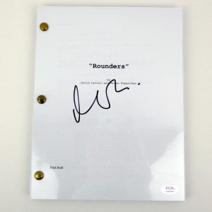 Matt Damon Signed Autograph Rounders Movie Script With PSA/DNA COA